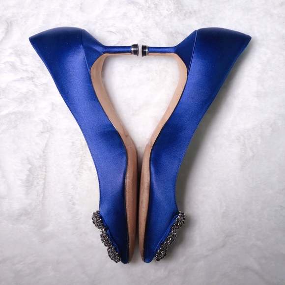 ❤️SOLD❤️Manolo Blahnik hangisi pumps royal blue 36 - Picture 5 of 10